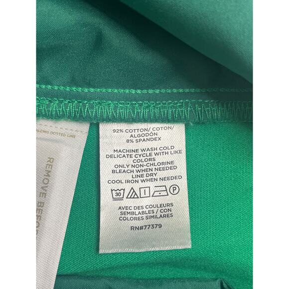 Ann Taylor The ANKLE High Rise cuffed green pants, size 14 - Picture 5 of 12